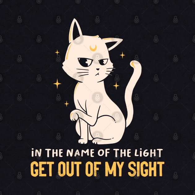 In The Name Of The Light Funny Cute Cat by eduely